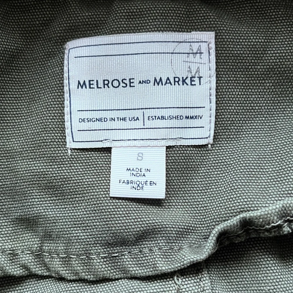 Melrose And Market Casual Green Cotton Utility Women’s Jacket Size S